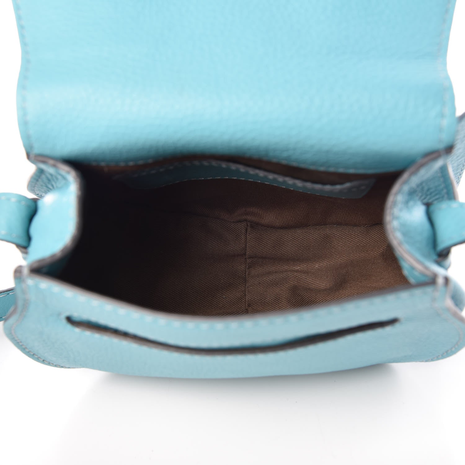 Chloe Calfskin Mini Marcie Round Crossbody Bag Blue 5 of 9