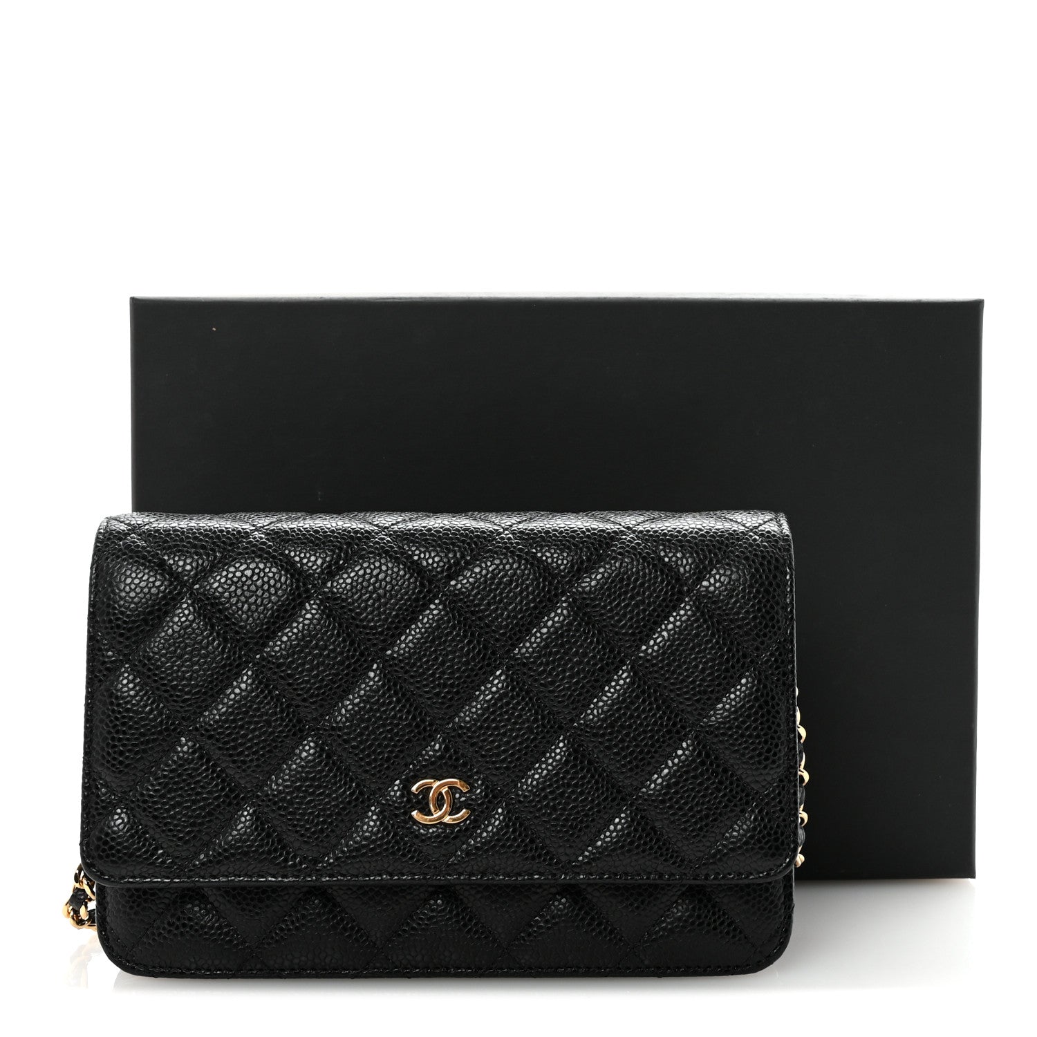 Chanel Caviar Quilted Wallet on Chain WOC Black 12 of 12