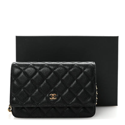 Chanel Caviar Quilted Wallet on Chain WOC Black 12 of 12