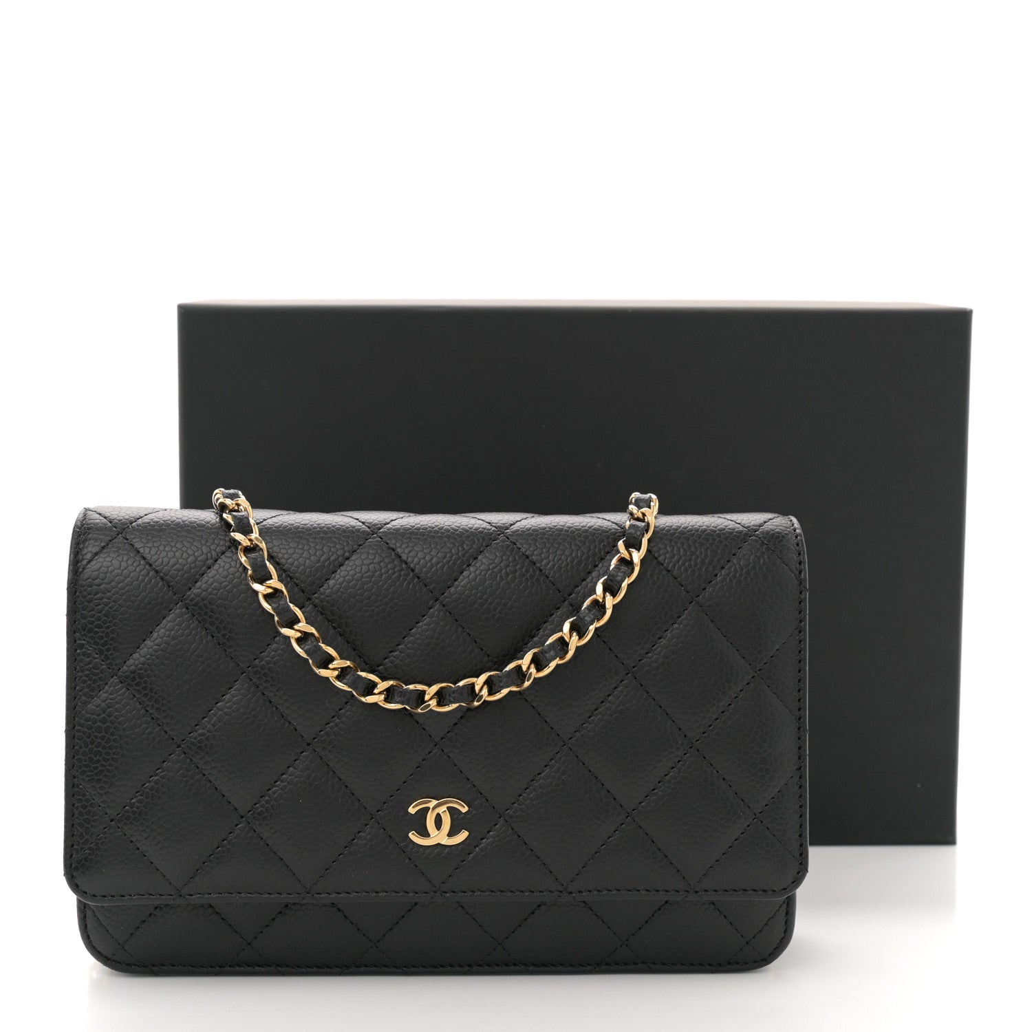 Chanel Caviar Quilted Wallet On Chain WOC Black 11 of 11