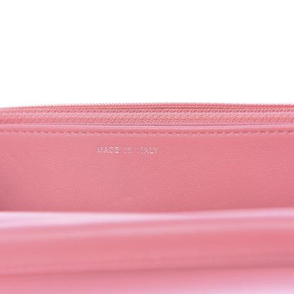 Chanel Calfskin Chevron Quilted Boy Wallet On Chain WOC Pink 7 of 11