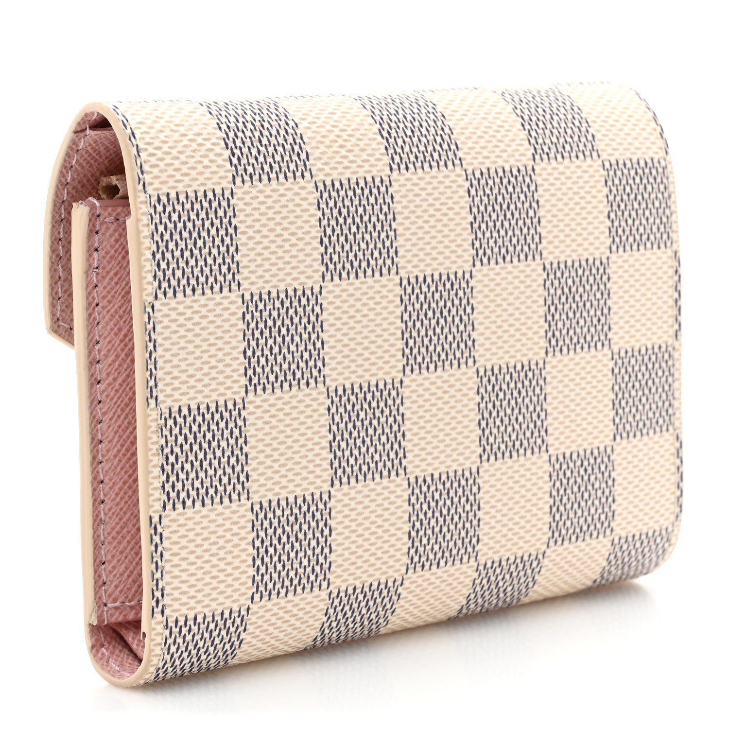 Louis Vuitton Damier Azur Victorine Wallet Rose Ballerine 3 of 9