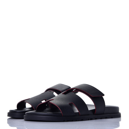 Hermes Epsom Mens Chypre Sandals 42 Black 3 of 8