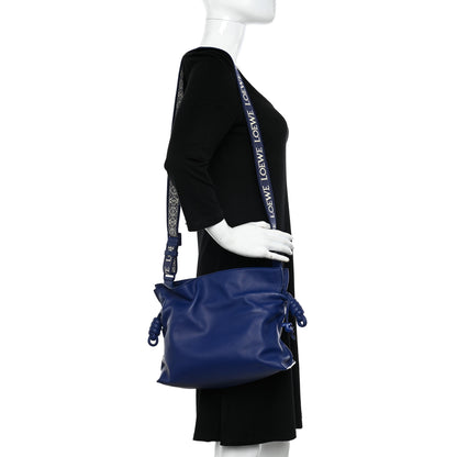 Loewe Satin Calfskin Monochrome Flamenco Knot Clutch Deep Purple Glaze 2 of 8