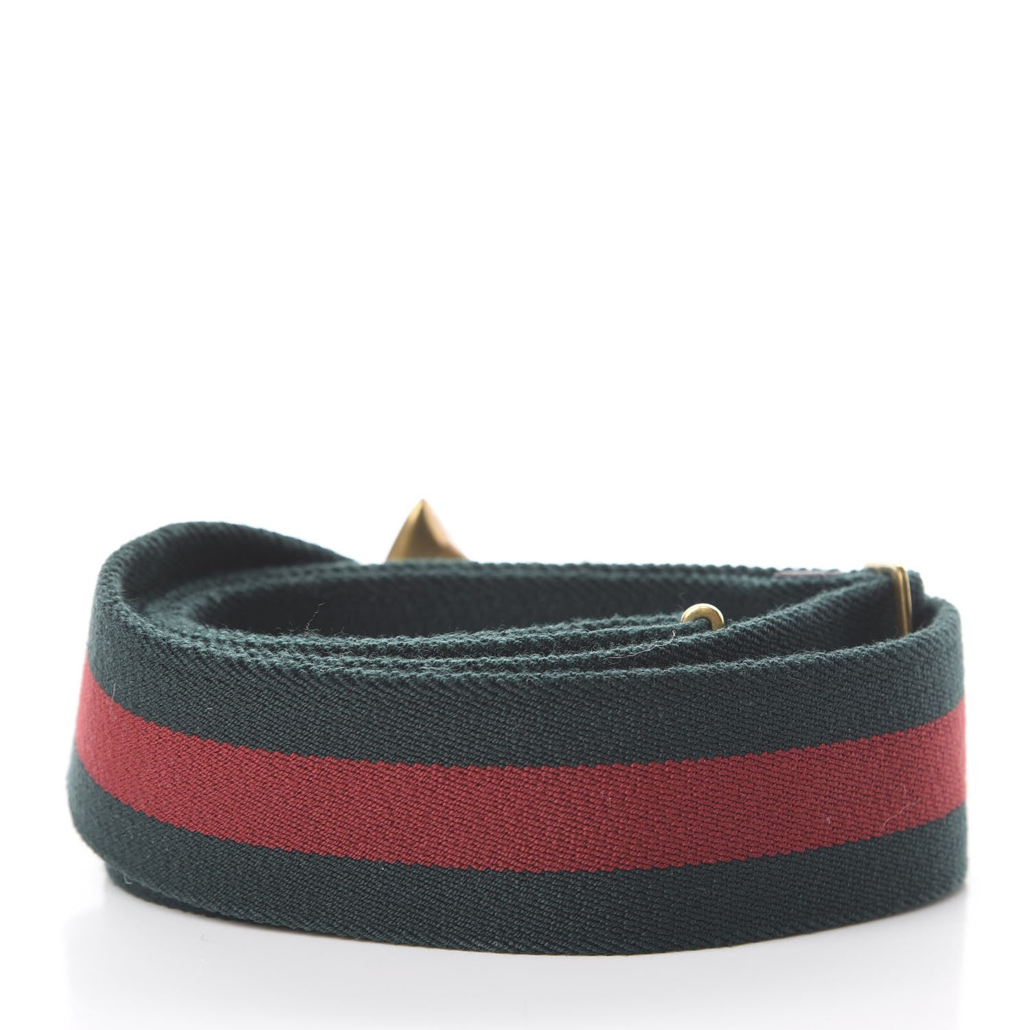 Gucci Canvas Web Wolf Belt 95 38 Green Red 2 of 3