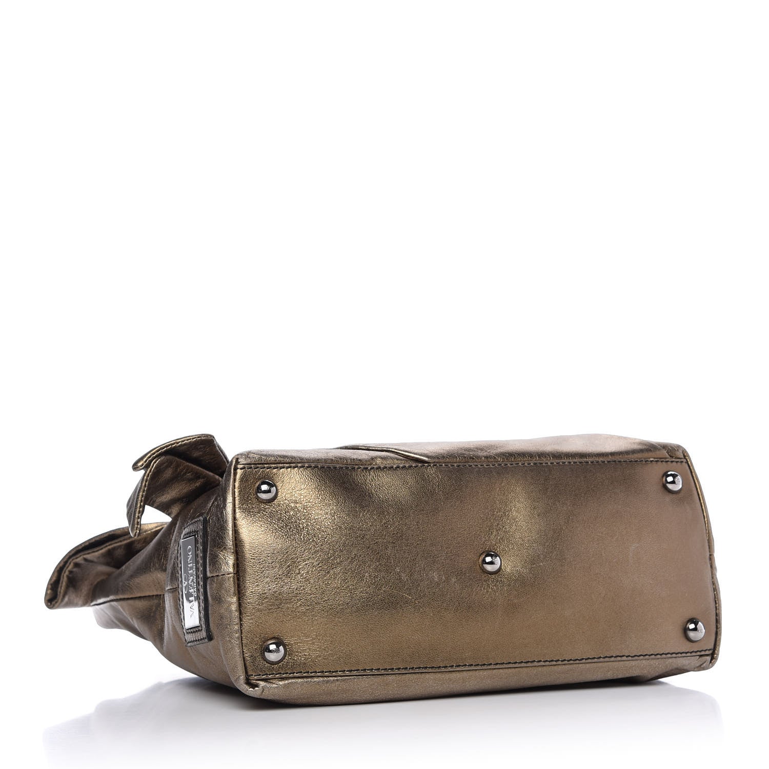 Valentino Garavani Metallic Nappa Bow Tote Gold 4 of 8