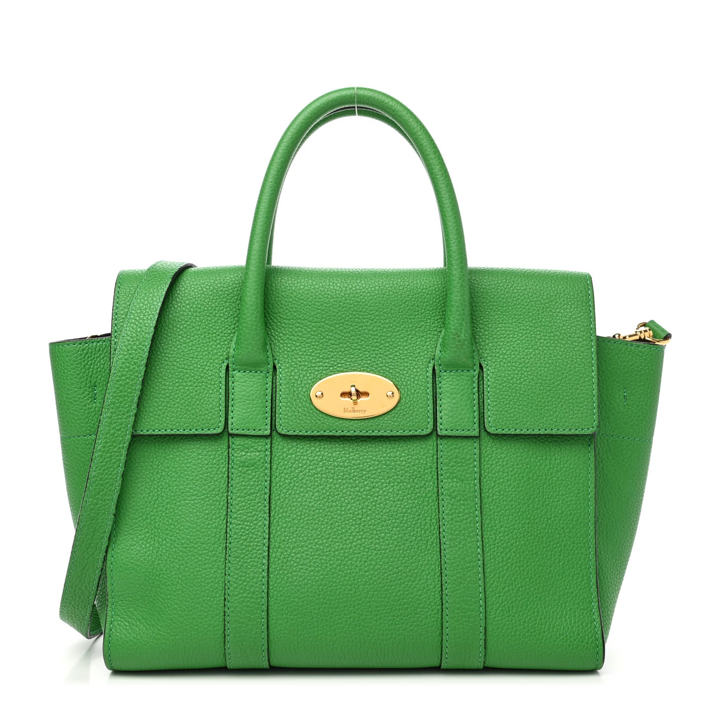 Classic Grain Small Bayswater Satchel Grass Green