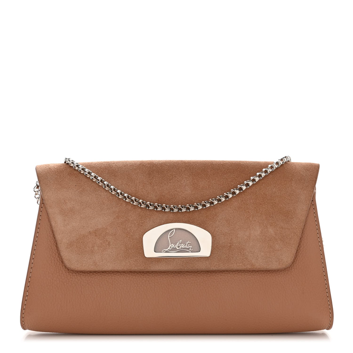 Christian Louboutin Veau Velours Calfskin Vero Dodat Clutch Nude 1 of 9