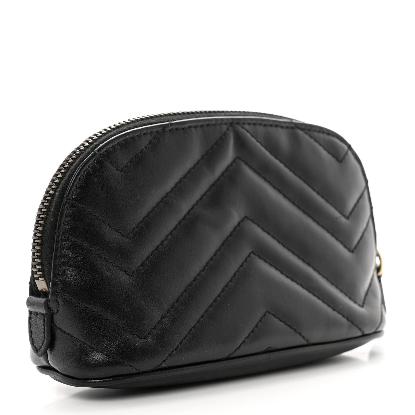 Calfskin Matelasse GG Marmont Pouch Cosmetic Case Black