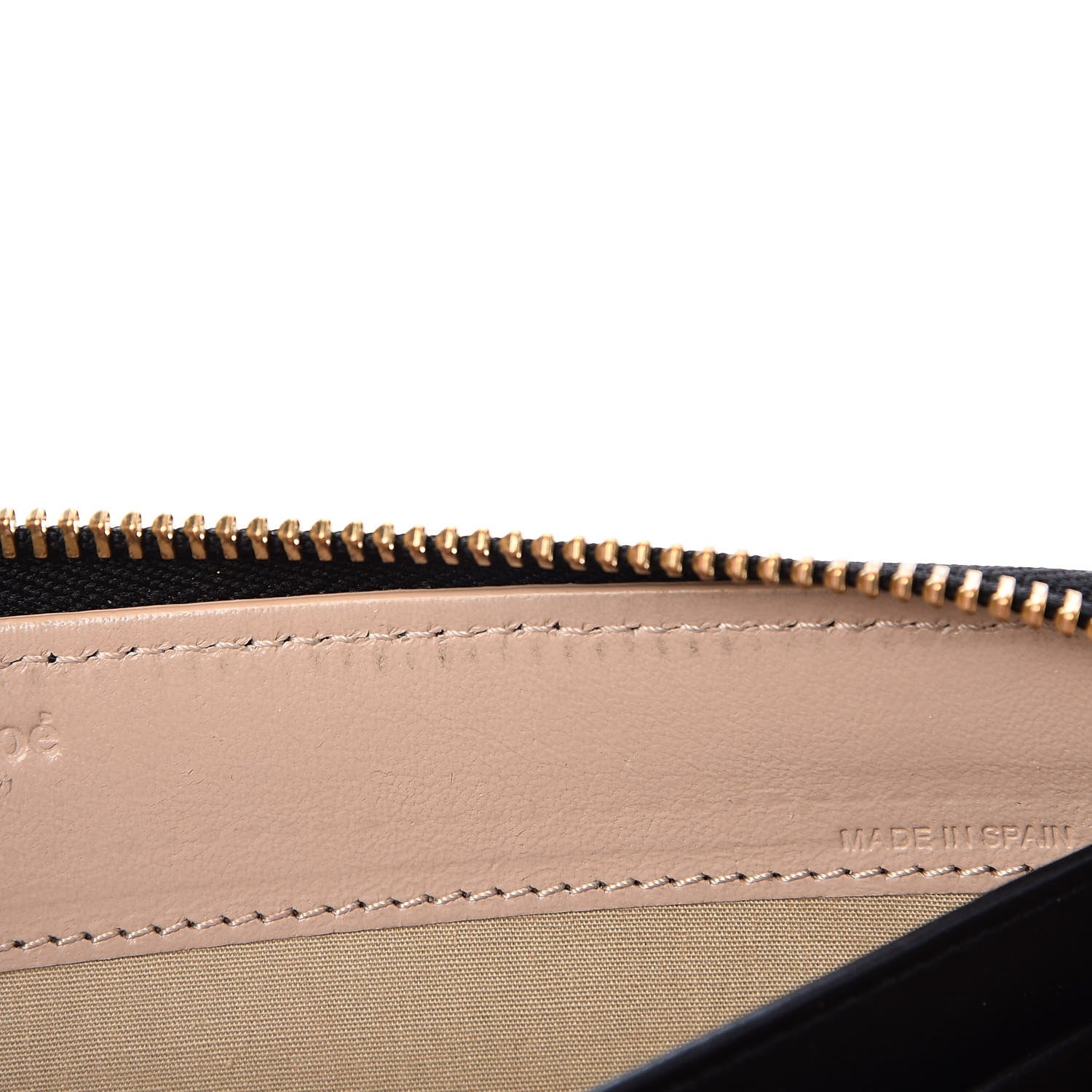 Chloe Grained Calfskin Joe Long Zip Around Wallet Black 9 of 11