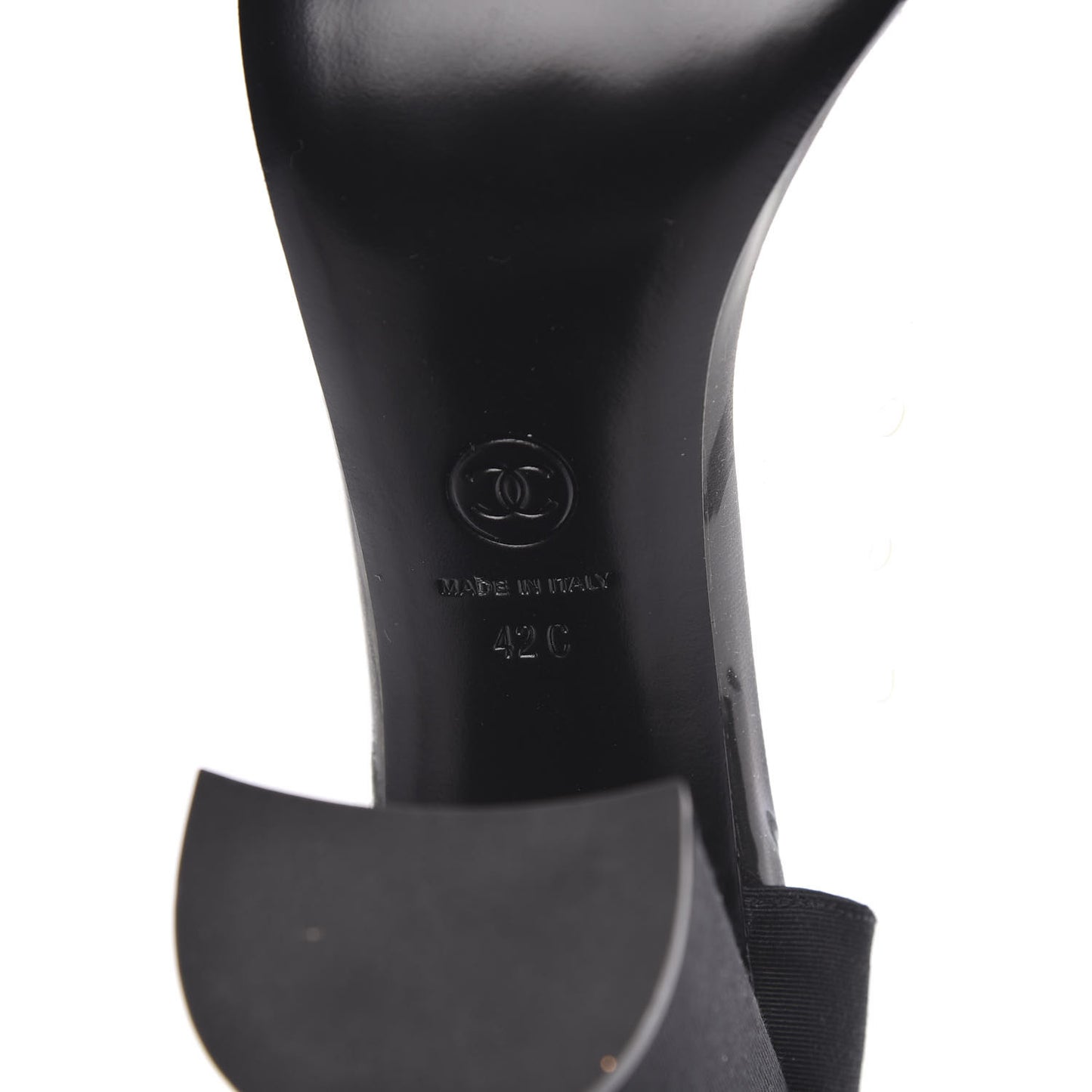 PVC Grosgrain High Boots 42 Transparent Black