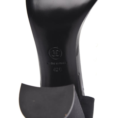 Chanel PVC Grosgrain High Boots 42 Transparent Black 6 of 7