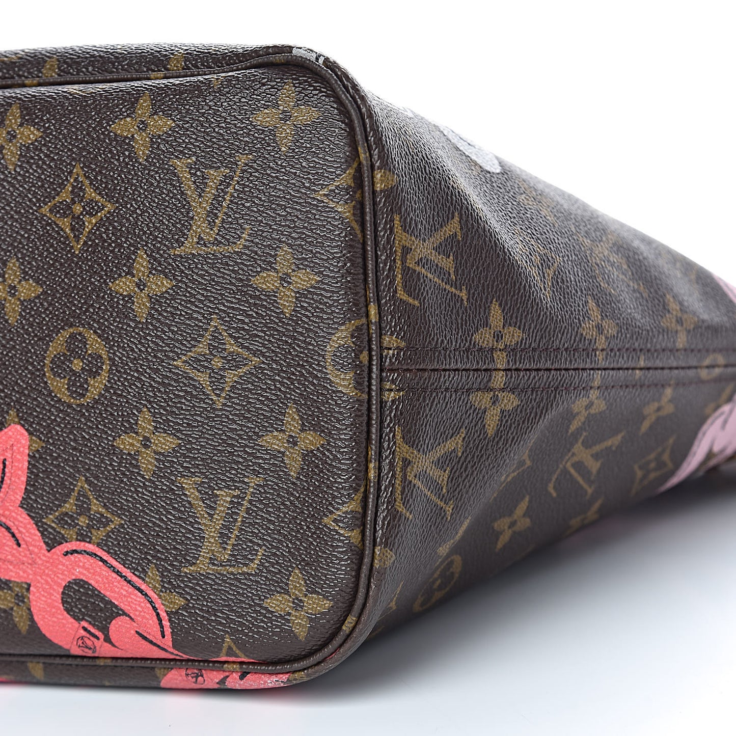Monogram Bay Neverfull MM Rose Ballerine Poppy