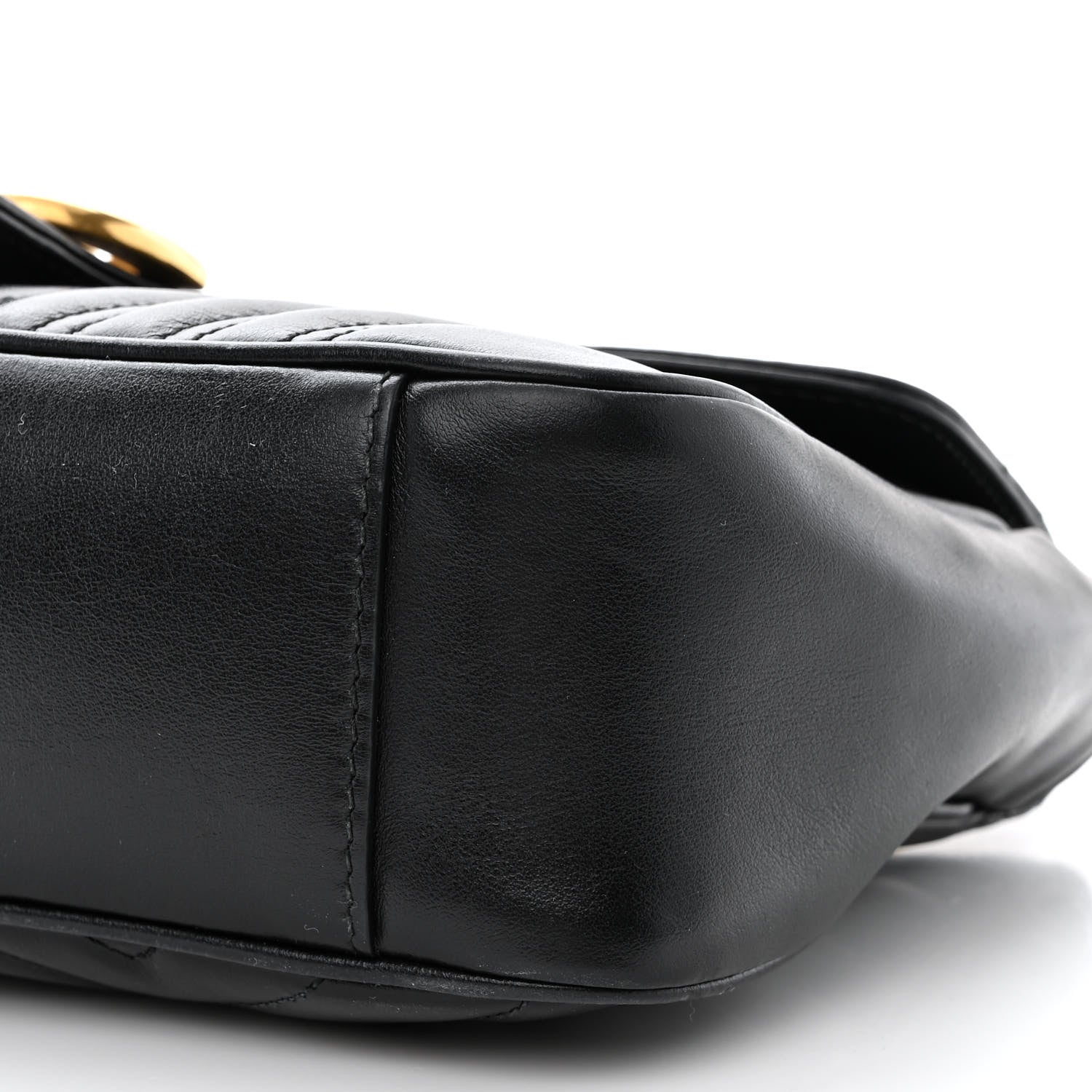 Gucci Calfskin Matelasse Small GG Marmont Shoulder Bag Black 11 of 11