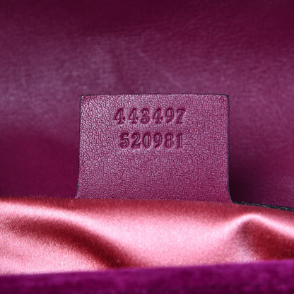 Gucci Velvet Matelasse Small GG Marmont Shoulder Bag Fuchsia Violet Cyclamen 7 of 12