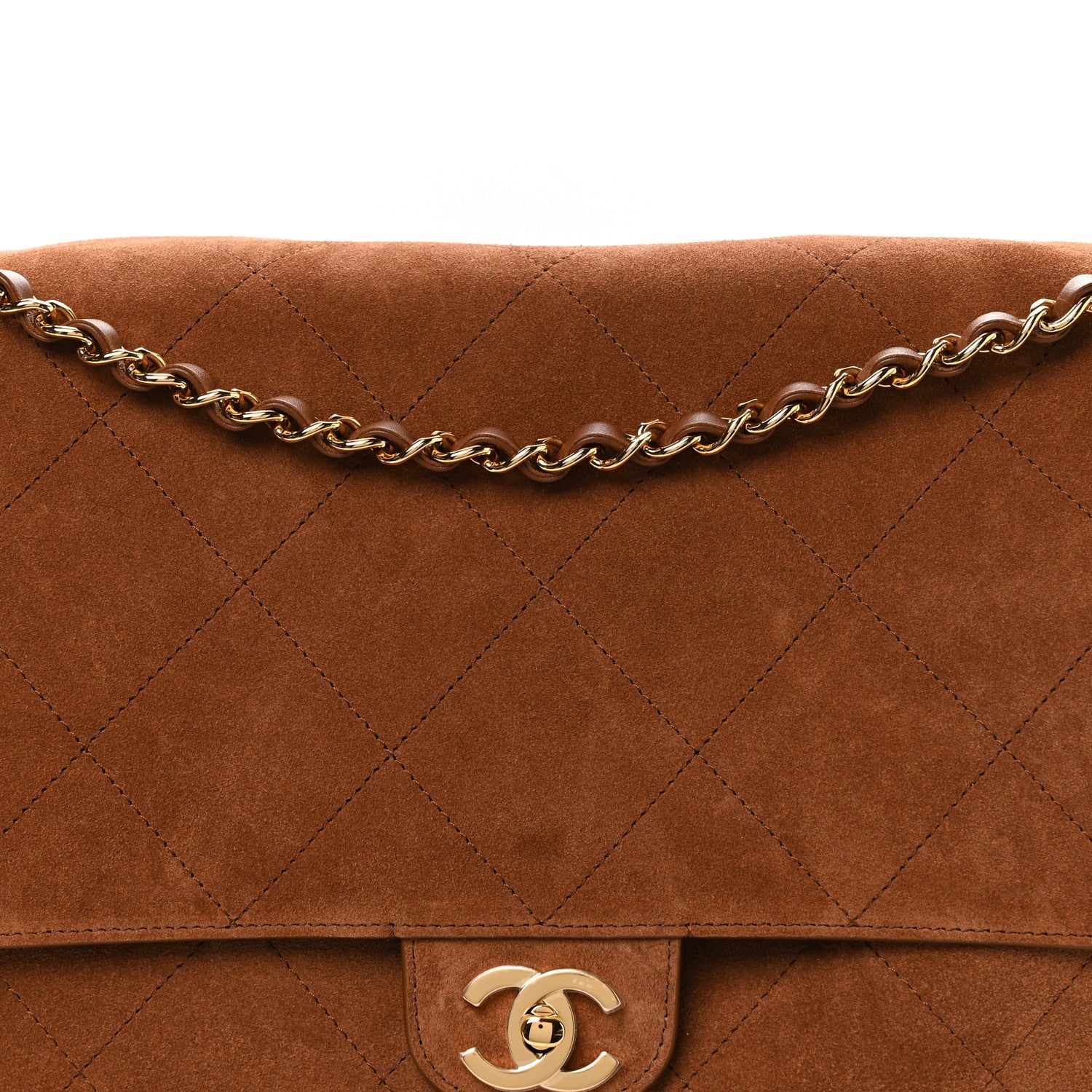 Chanel Suede Calfskin Souplissimo Maxi Flap Camel 8 of 11
