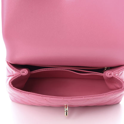 Chanel Caviar Quilted Mini Coco Handle Flap Pink 4 of 9