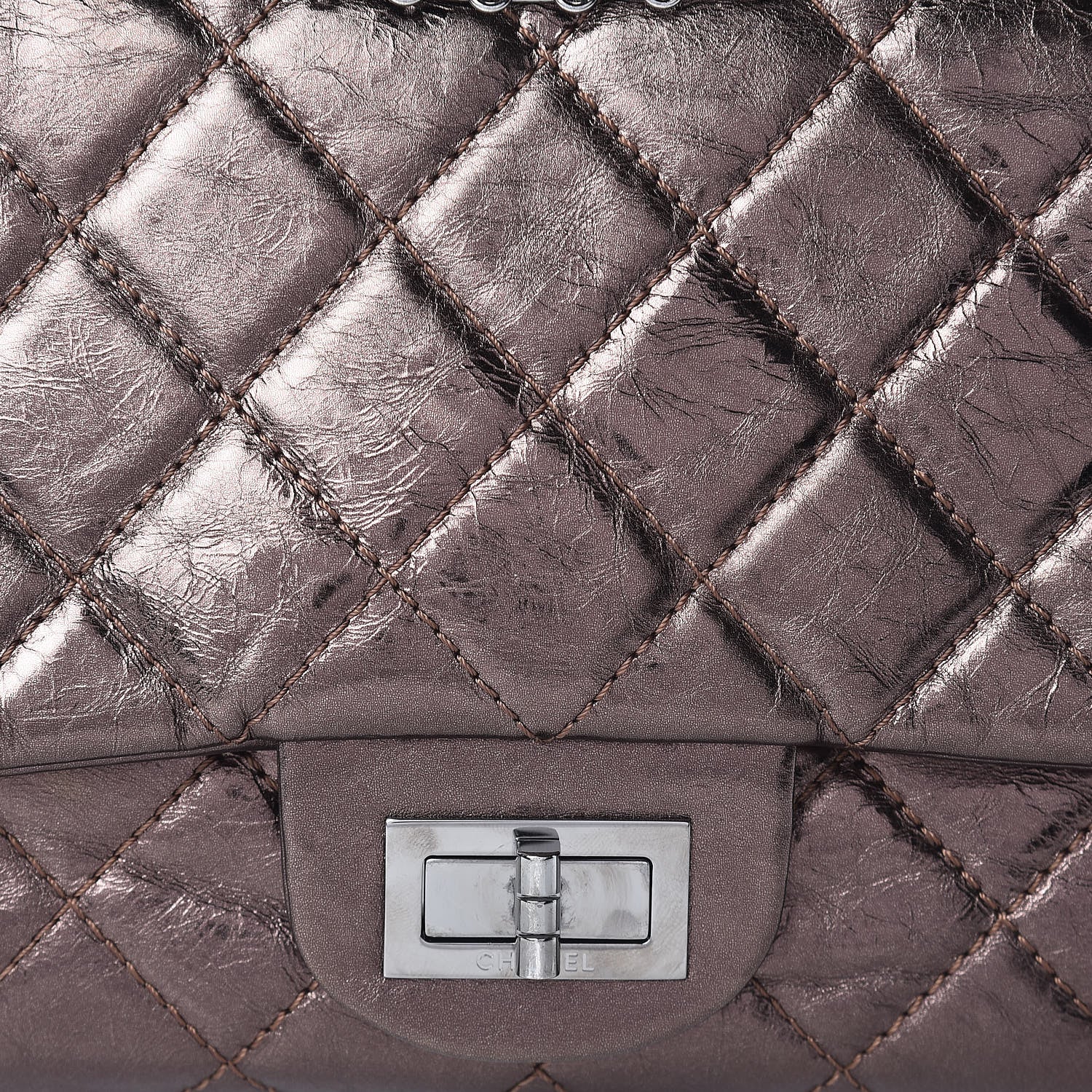 Chanel Metallic Aged Calfskin Quilted 2.55 Reissue 227 Flap Bronze 10 of 15