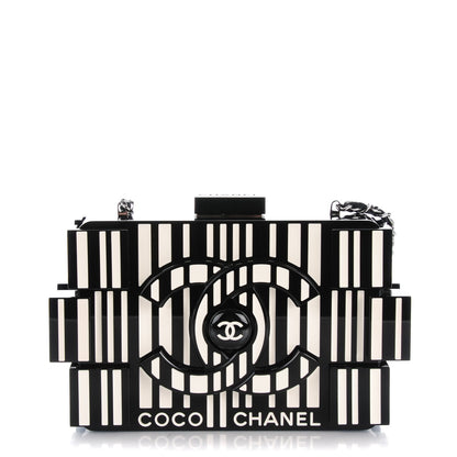 Chanel Plexiglass Barcode Boy Brick Lego Clutch Black 1 of 7