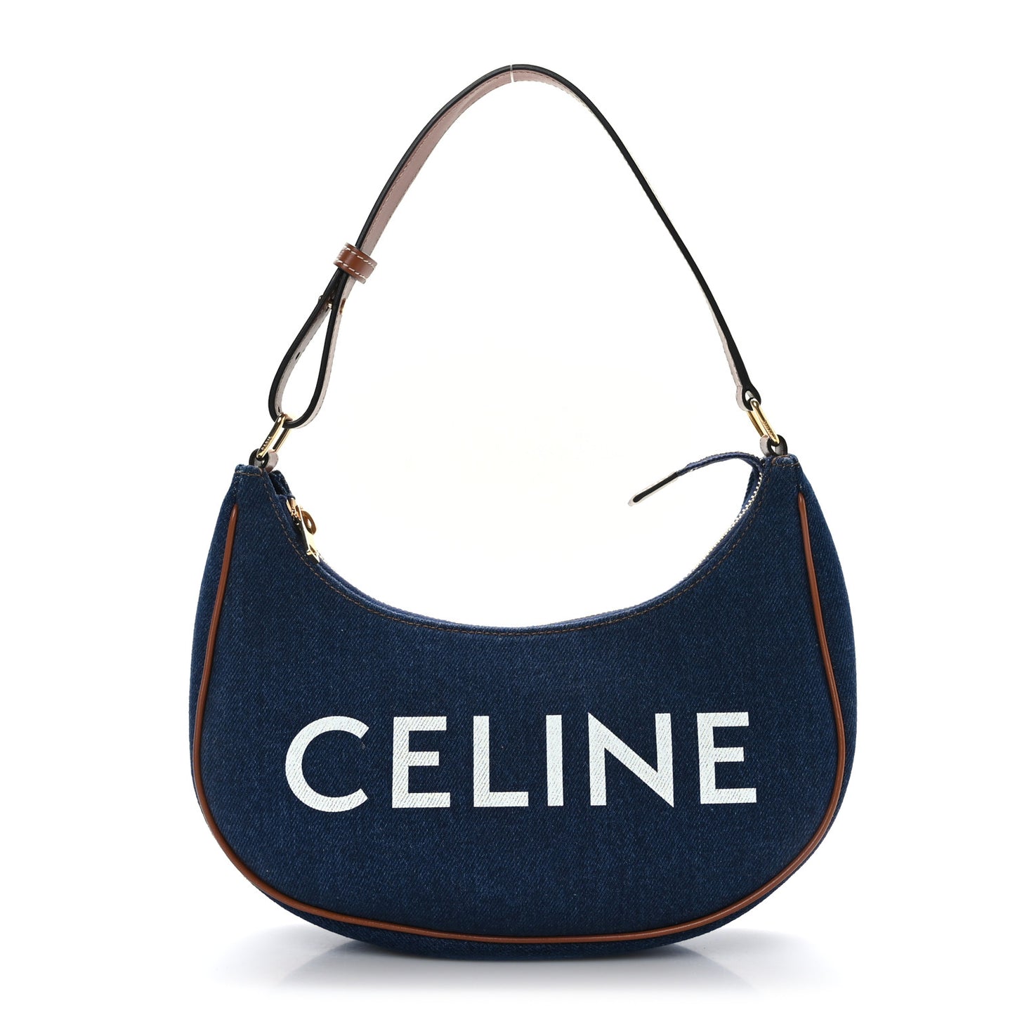 Denim Ava Shoulder Bag Navy Tan