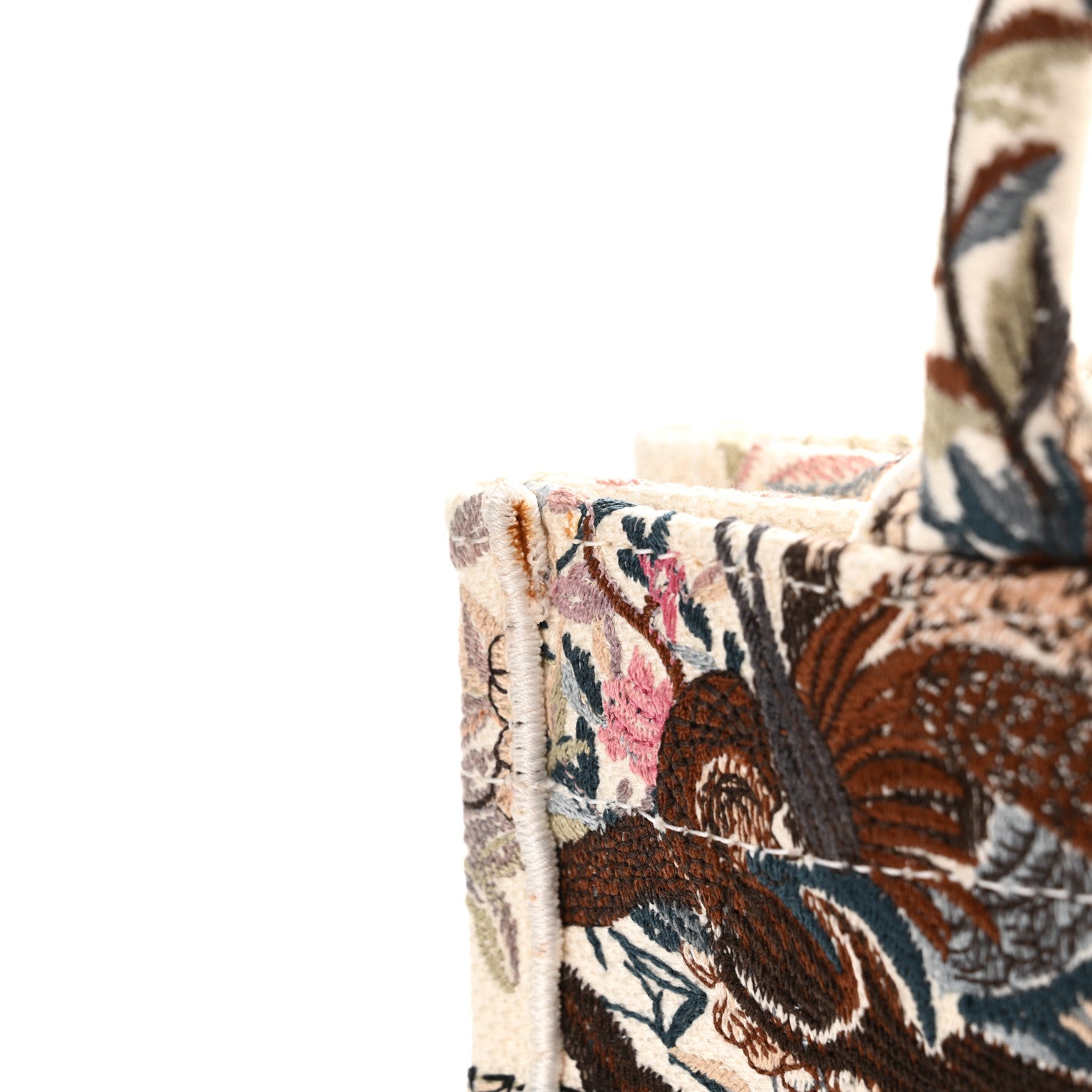 Christian Dior Canvas Jardin Botanique Embroidered Small Book Tote Multicolor 15 of 18