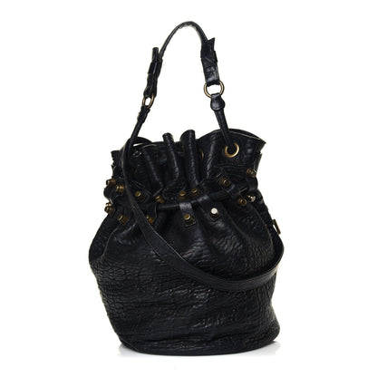 Alexander Wang Pebbled Lambskin Diego Bucket Bag Black Antique Brass Hardware 1 of 4