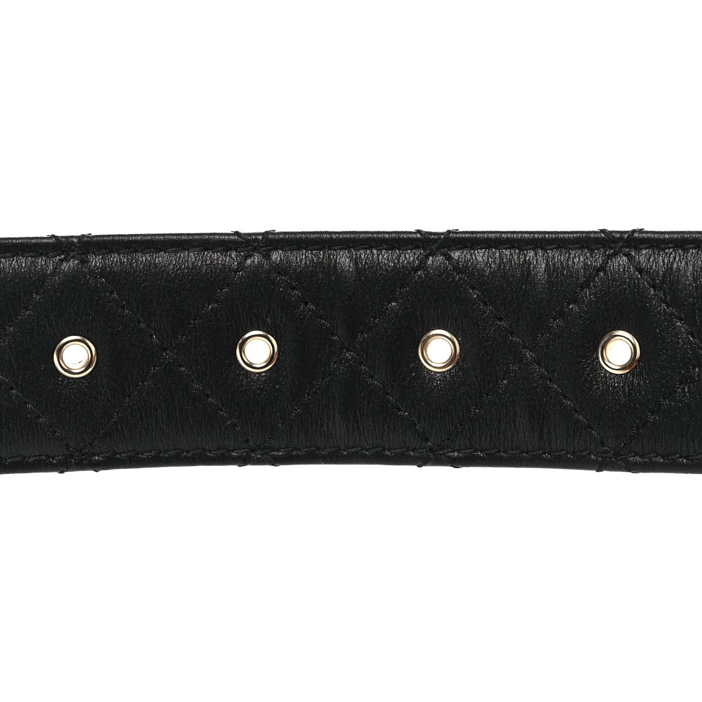 Lambskin Quilted CC Chain Belt 95 38 Black