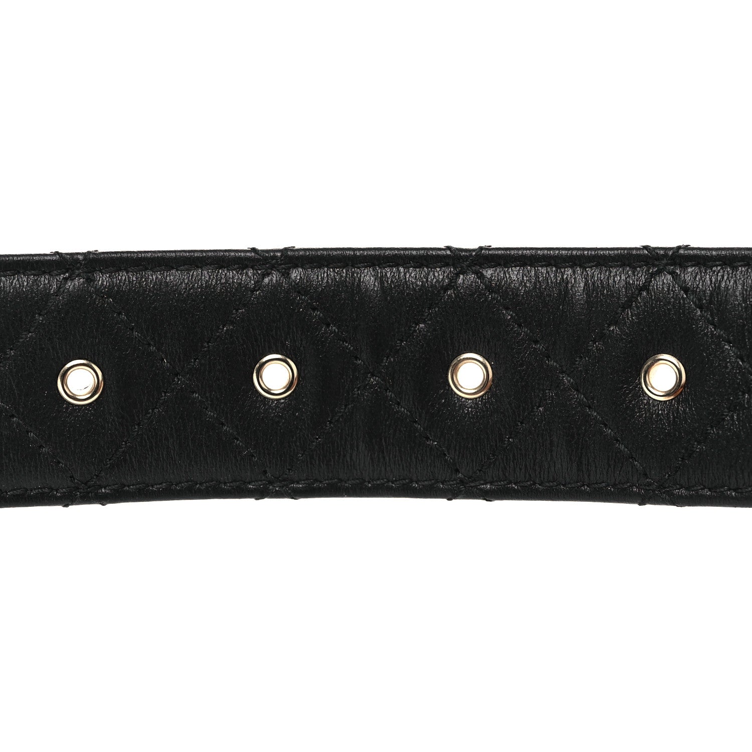 Chanel Lambskin Quilted CC Chain Belt 95 38 Black 3 of 7