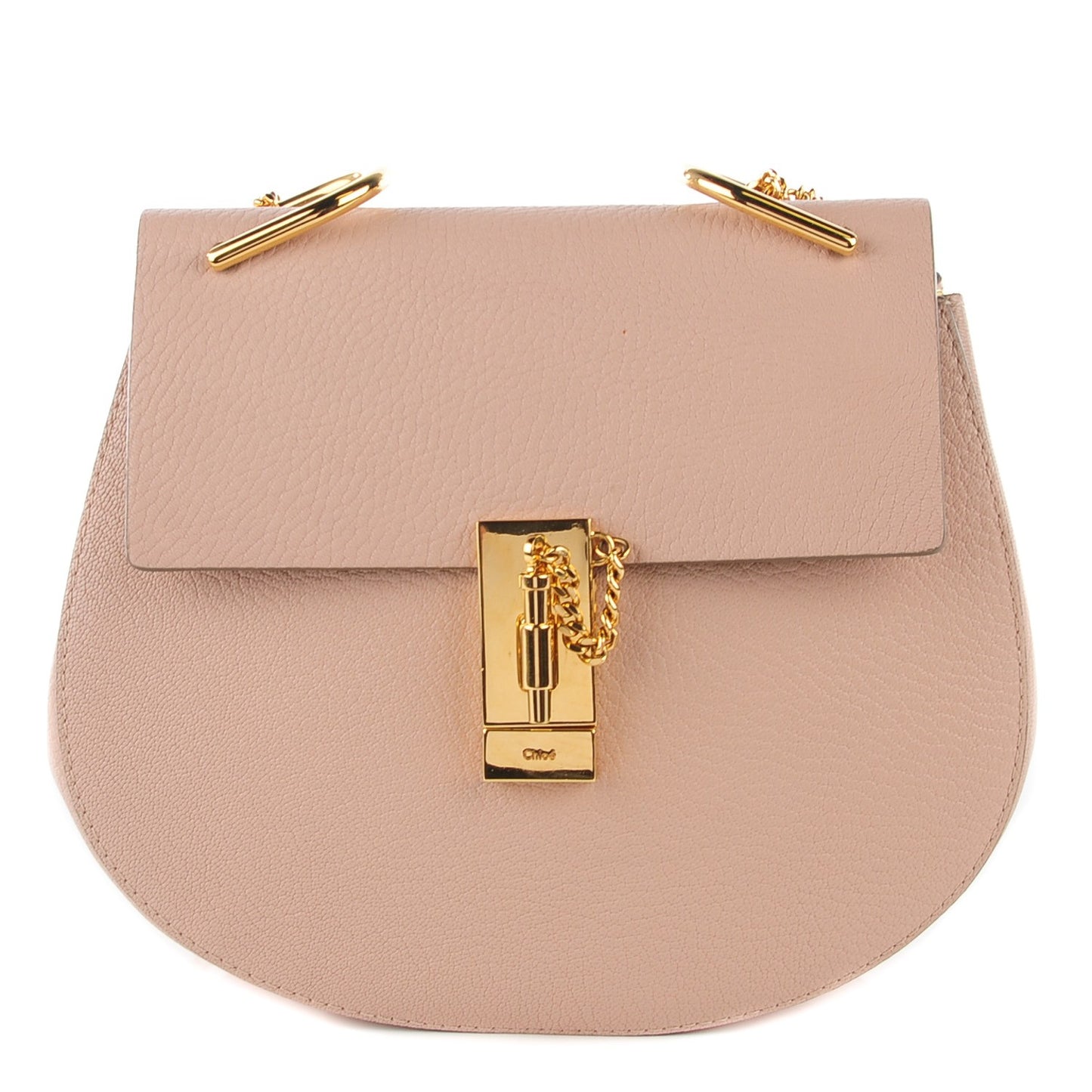 Grained Lambskin Drew Shoulder Bag Cement Pink