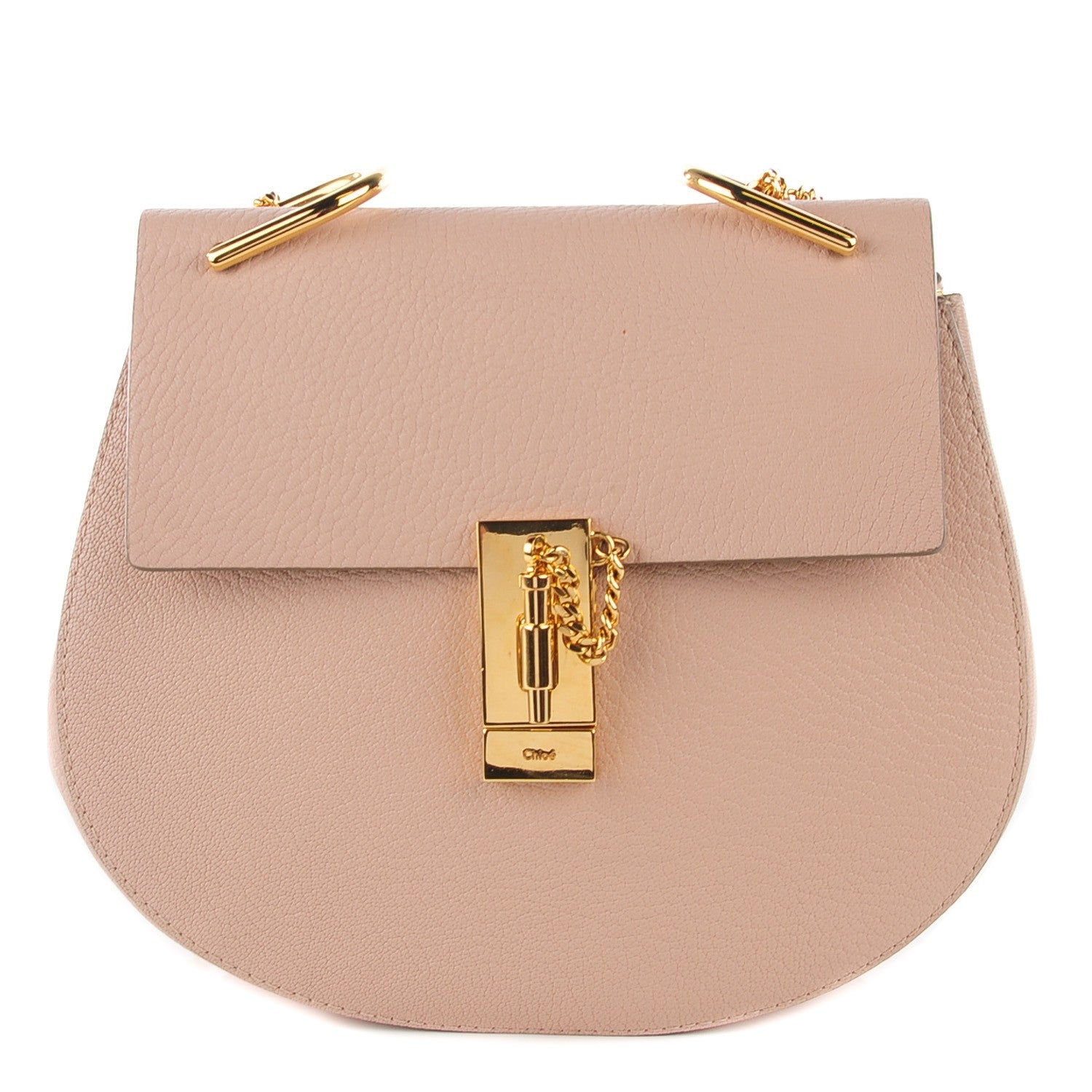 Chloe Grained Lambskin Drew Shoulder Bag Cement Pink 1 of 10