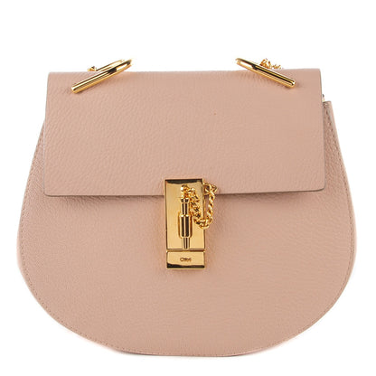 Chloe Grained Lambskin Drew Shoulder Bag Cement Pink 1 of 10