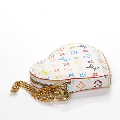 Louis Vuitton Monogram Multicolor Coeur Heart Coin Purse White 4 of 9