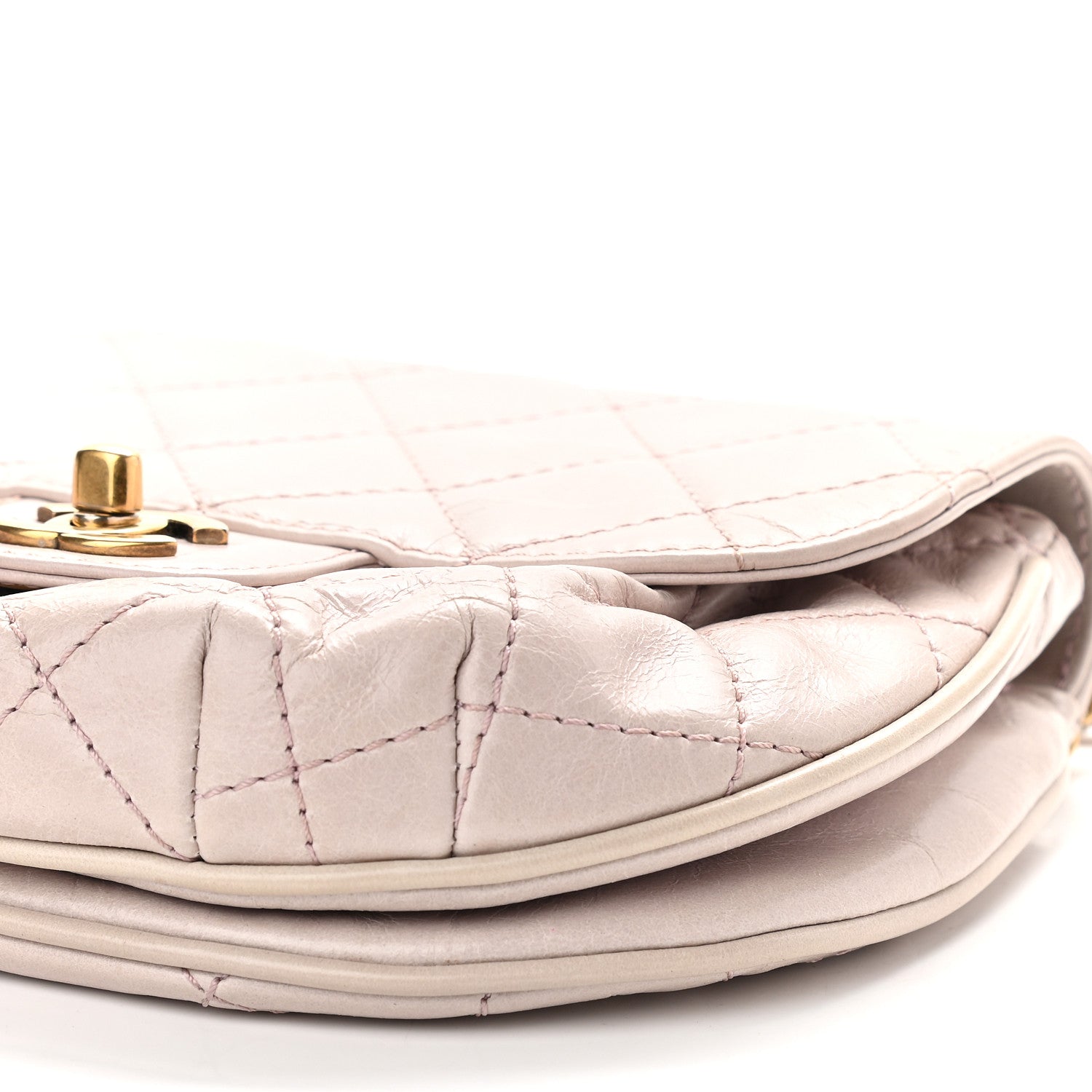 Chanel Glazed Calfskin Quilted Medium Bubble CC Flap Light Pink 10 of 10