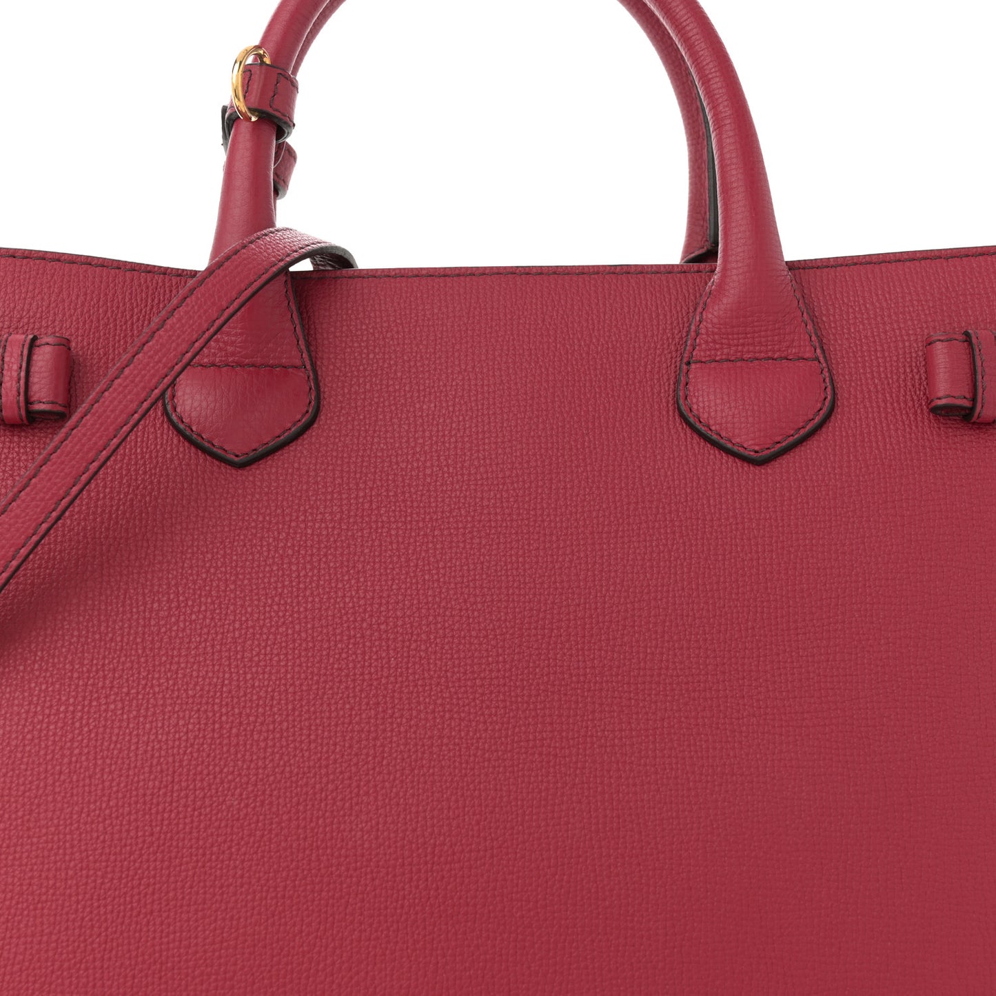 Derby Calfskin House Check Medium Banner Tote Russet Red