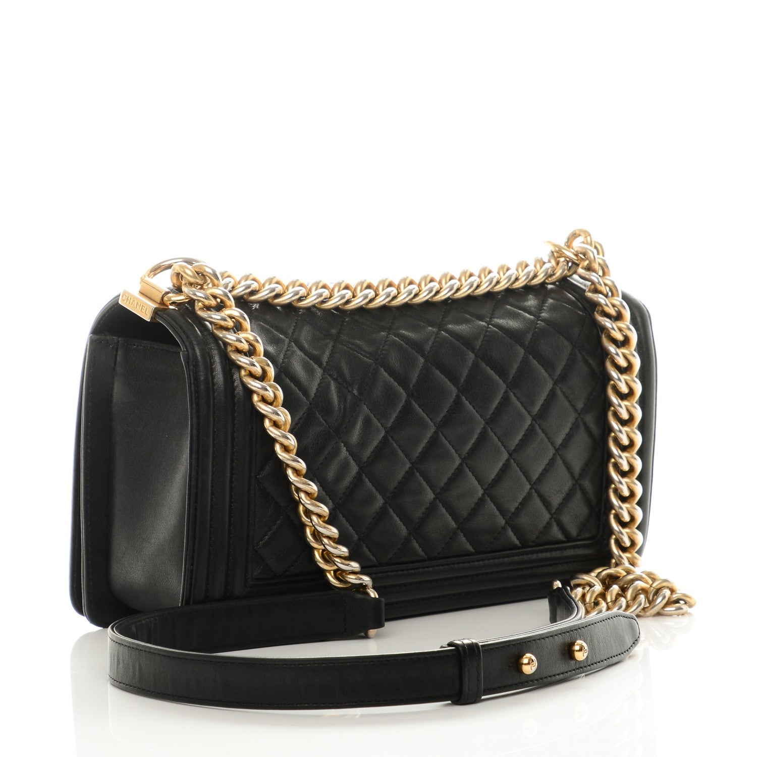 Chanel Lambskin Quilted Medium Boy Flap Black 3 of 8
