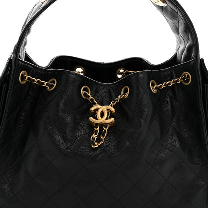 Chanel Caviar Quilted Small Chanel 25 Handbag Black 7 of 10