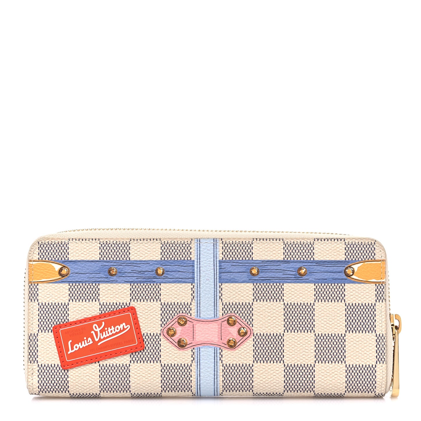 Damier Azur Summer Trunks Clemence Wallet