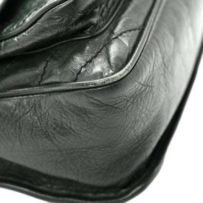 Saint Laurent Crinkled Lambskin Matelasse Monogram Medium Niki Chain Satchel Military Olive 12 of 15