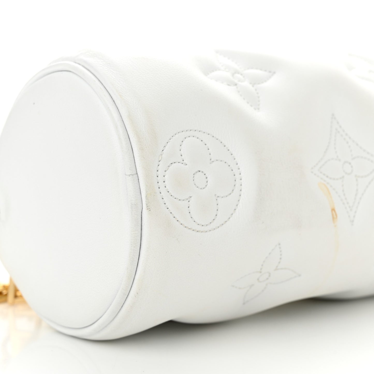 Calfskin Bubblegram Papillon BB Snow White