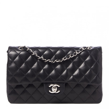 Chanel Lambskin Quilted Medium Double Flap Black 1 of 10