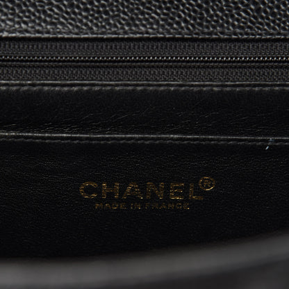 Chanel Caviar Quilted Jumbo Single Flap Black 8 of 10