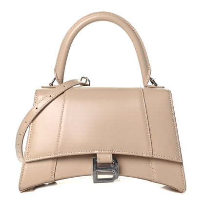 Balenciaga Shiny Box Calfskin Small Hourglass Top Handle Bag Light Beige 1 of 5
