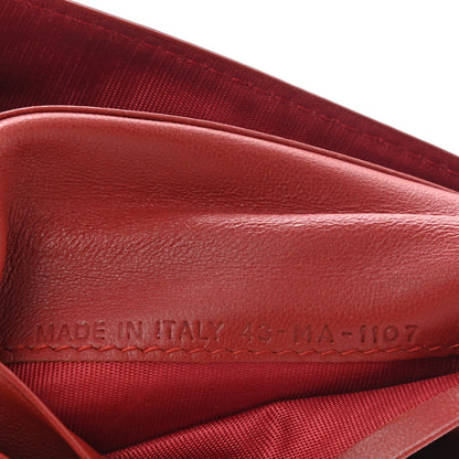 Christian Dior Lambskin Cannage Mini Lady Dior Wallet Red 8 of 8