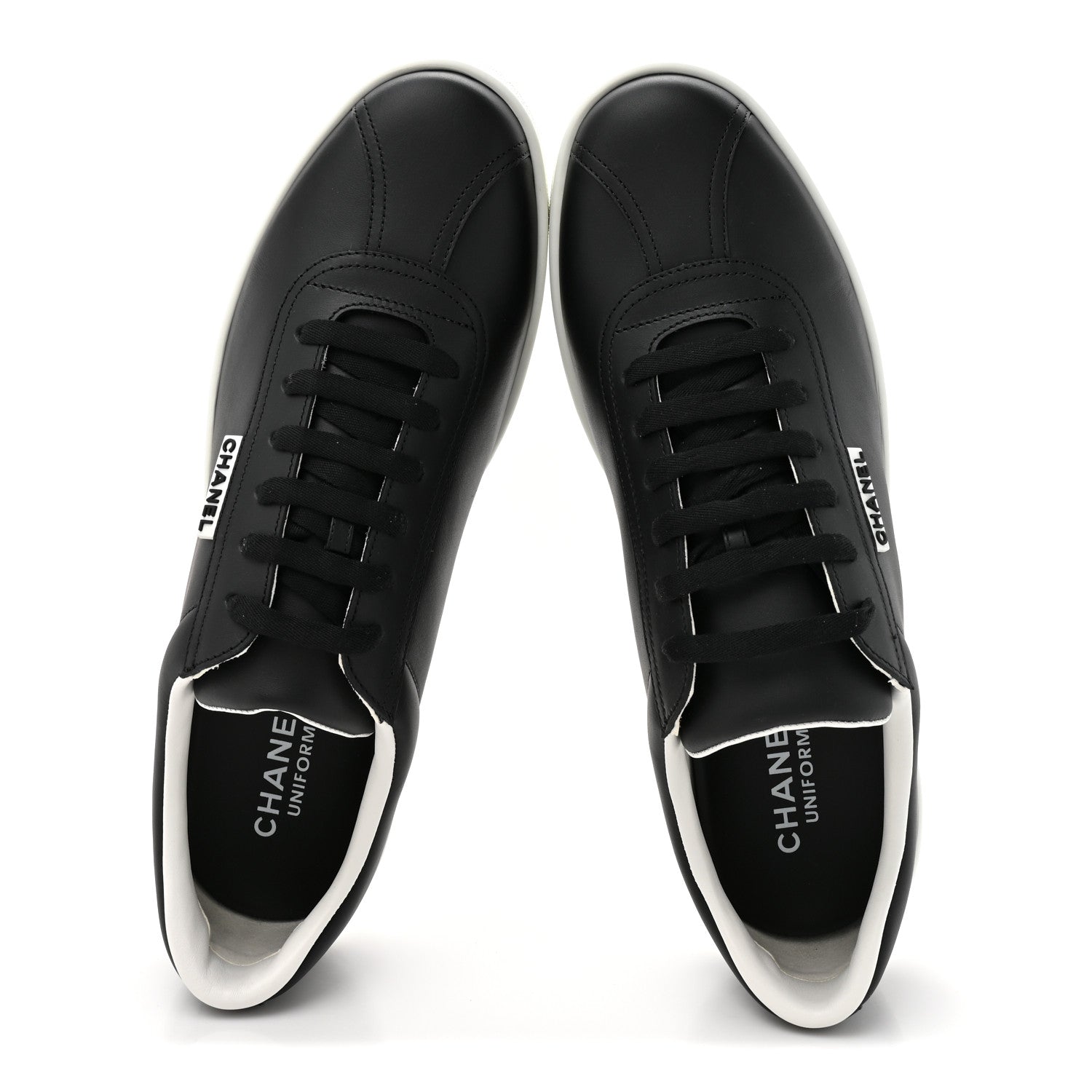 Chanel Calfskin CC Mens Sneakers 46 Black 1912551 – FASHIONPHILE
