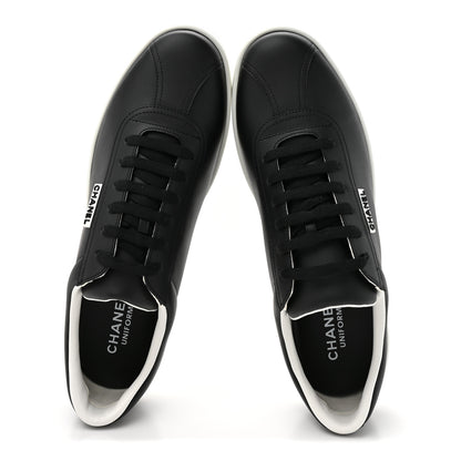 Chanel Calfskin CC Mens Sneakers 46 Black 2 of 11