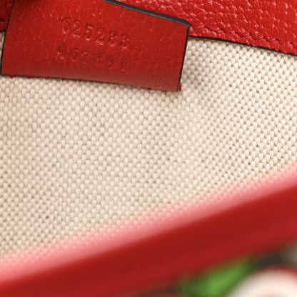 Gucci GG Supreme Monogram Apple Interlocking G Belt Bag Beige Multicolor Lobster Red 7 of 11