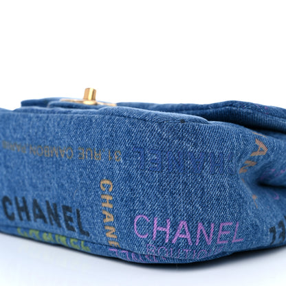 Chanel Denim Quilted Mini Denim Mood Rectangular Flap Blue Multicolor 9 of 12