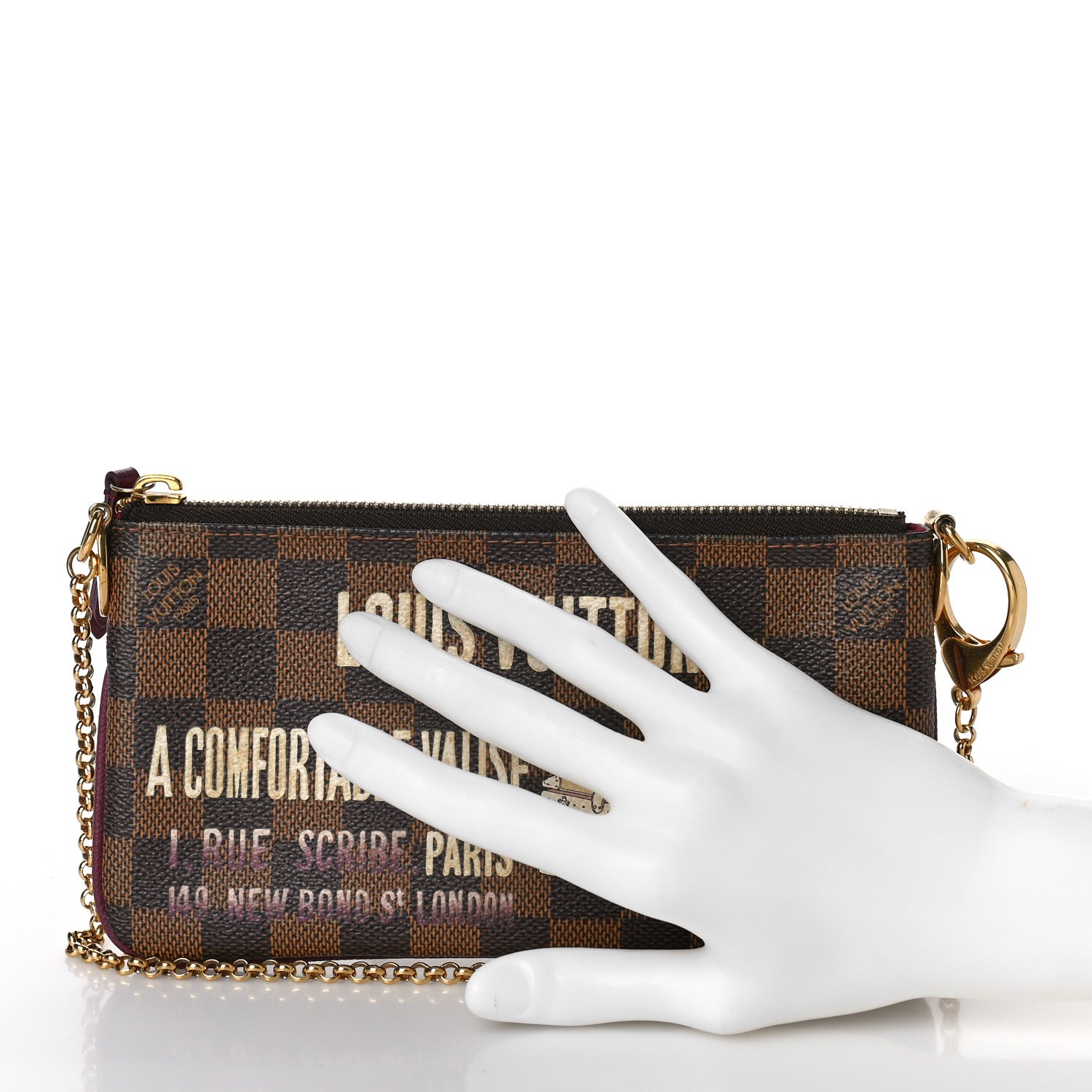 Louis Vuitton Damier Ebene Milla MM Trunk Pochette 2 of 8