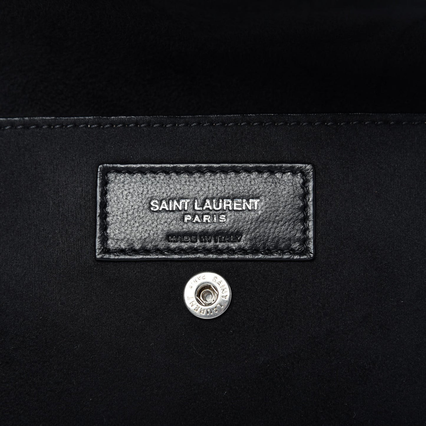 Lambskin Teddy Drawstring Bag Black