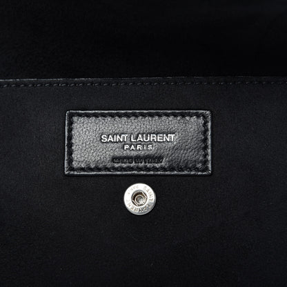Saint Laurent Lambskin Teddy Drawstring Bag Black 8 of 9